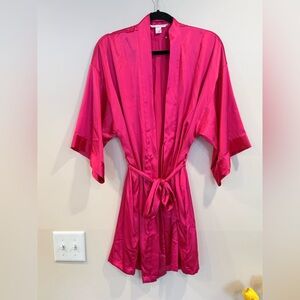 🔥Victoria’s Secret Women's Pink Satin Robe Sz M/L Like New🔥
